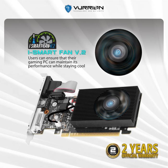 Mantab Vga Card / Vga Nvidia Vurrion Gt610 / Gt610 Lp 2Gb Gddr3 64-Bit