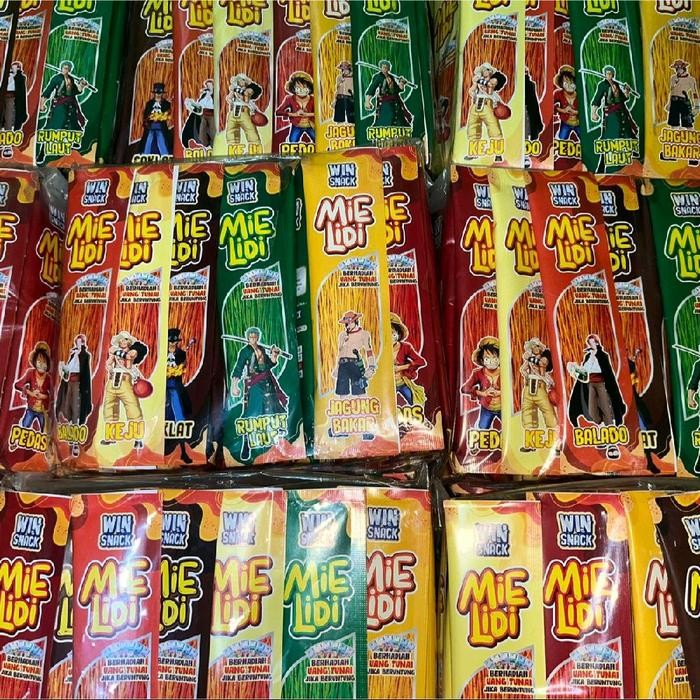 

WINSNACK MIE LIDI KARAKTER ISI 50 PCS VARIAN MIX 6 RASA SNACK MURAH COKLAT JAGUNG BAKAR PEDAS RUMPUT