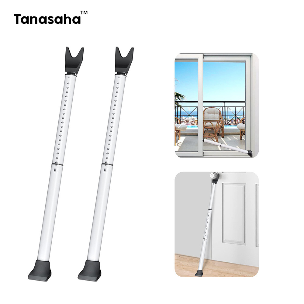 Adjustable Door Security Bar Anti-Theft Bar Security Door Stopper Portable Sliding Patio Heavy Duty 