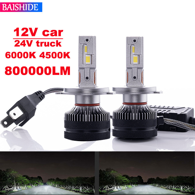 Car LED Headlight H7 LED H4 H1 H3 H8 H11 HB3 HB4 9005 9006 9012 6000K 4500K 800000LM Auto LED Lamp T