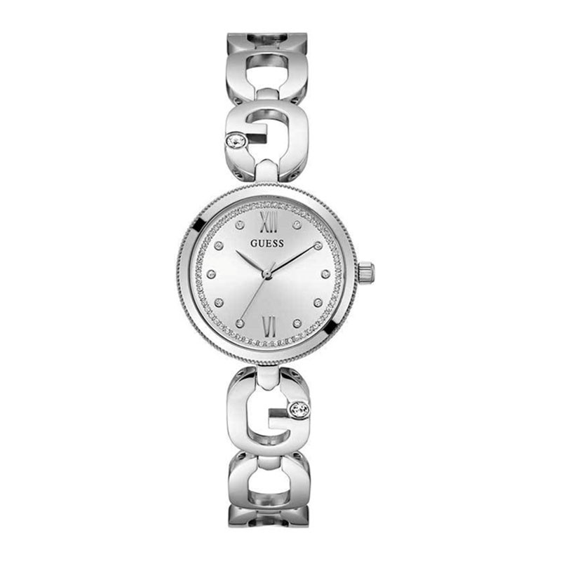 JAM TANGAN WANITA GUESS EMPOWER ORIGINAL GUESS GW0759L1 0759 GUESS GW0759 STAINLESS STEEL SILVER JAM