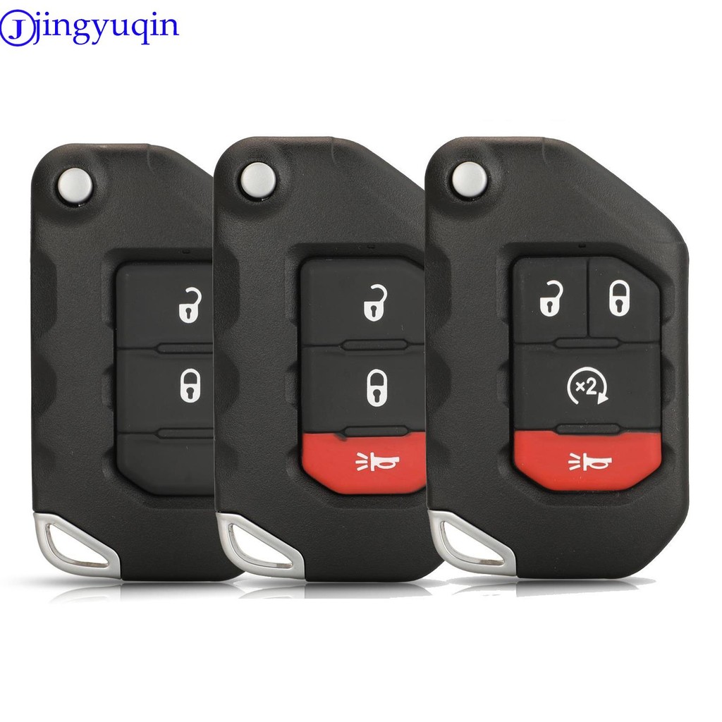 jingyuqin 2/3/4 Buttons Car Remote Key Shell For jeep wrangler 2018
