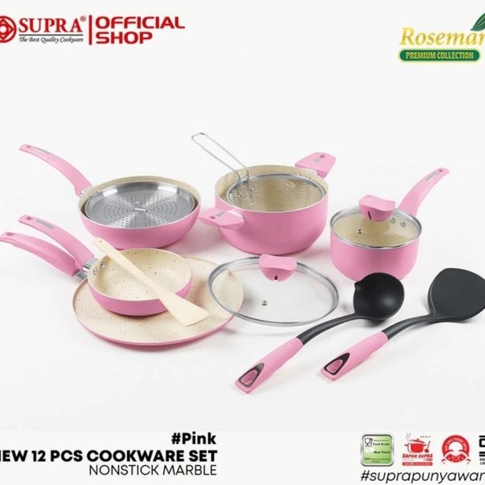 Panci Set Supra 12 Pcs / Panci Supra Cookware 12 Piece