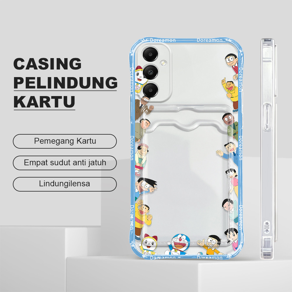 Casing Hp Untuk Compitable With Samsung Galaxy A05S Tempat Kartu Soft Cover Cassing Doraemon 1009 KB