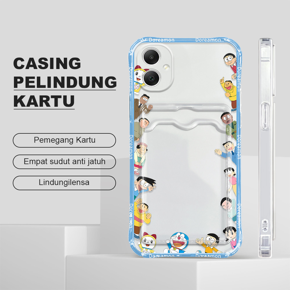 Casing Hp Untuk Compitable With Samsung Galaxy A05 Tempat Kartu Soft Cover Cassing Doraemon 1009 KB 