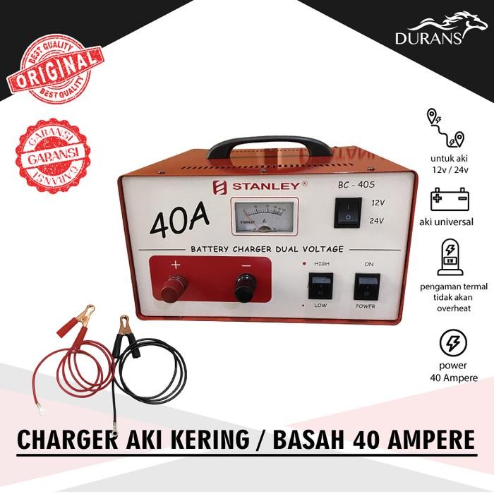 Baterai Charger Aki 40A Stanley I Mesin Cas Aki I Motor Mobil
