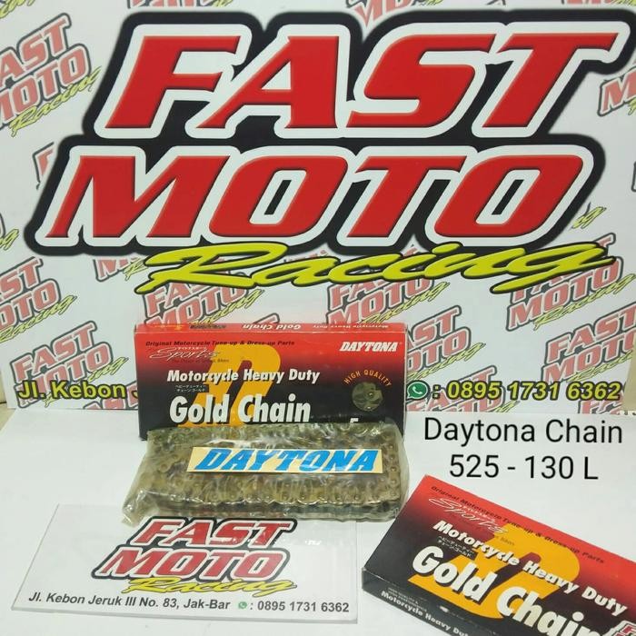 RANTAI 525 - 130 L DAYTONA GOLD MADE IN JAPAN