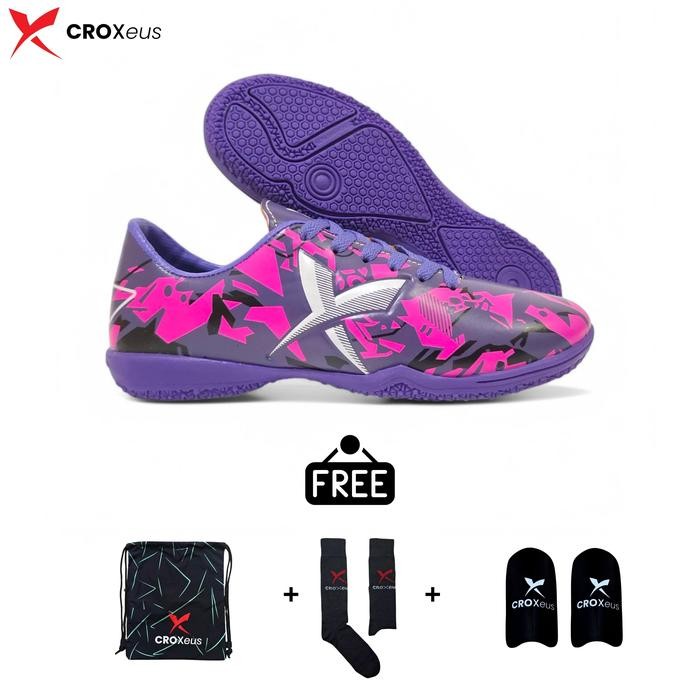 Lotto Sproty - Paket Komplit Sepatu Futsal Anak 33-38 Bonus Jersey Tas Deker Kaoskaki