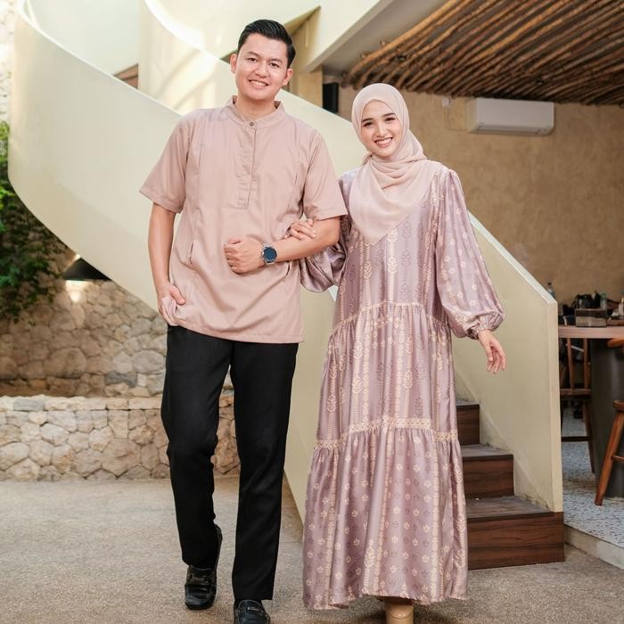Kalsandfrey Drupala Family Set Gamis Koko Set Kembar Couple Keluarga Set Pakaian Keluarga