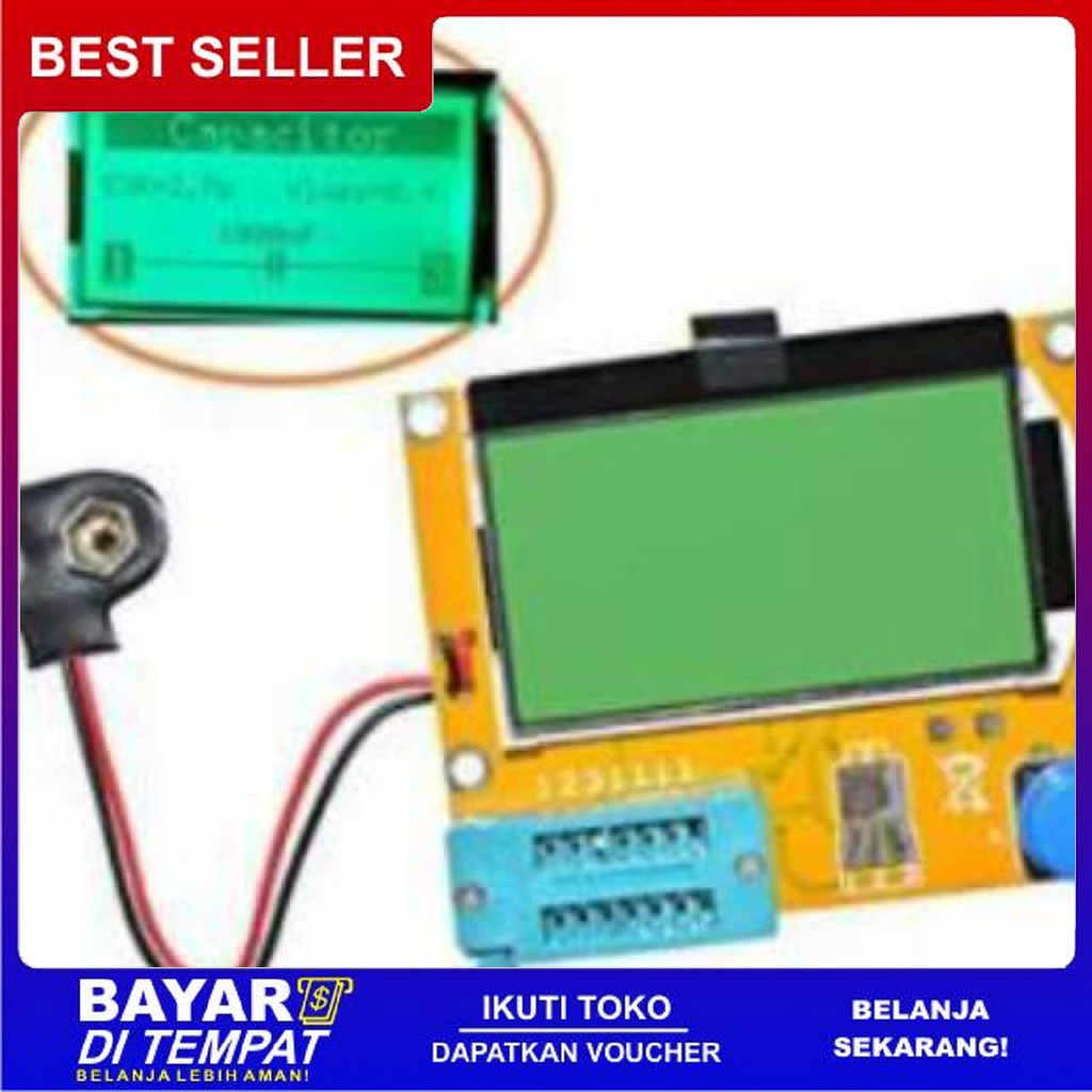 FREE ONGKIR LCR-T4 LCR T4 ESR METER TERBARU KAPASITOR TRANSISTOR RESISTOR DIODA BISA COD