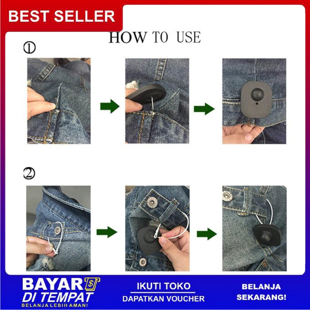 FREE ONGKIR SENSOR TAG RF INCLUDE PIN SENSOR METIC 50PCS/HARD TAG SENSOR BISA COD