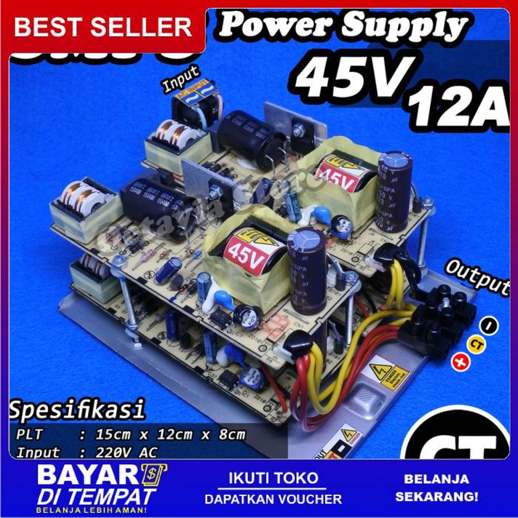 FREE ONGKIR EVS127- ADAPTOR POWER SUPPLY SMPS 15V 24V 32V 39V 42V 45V 55V CT & NON BISA COD