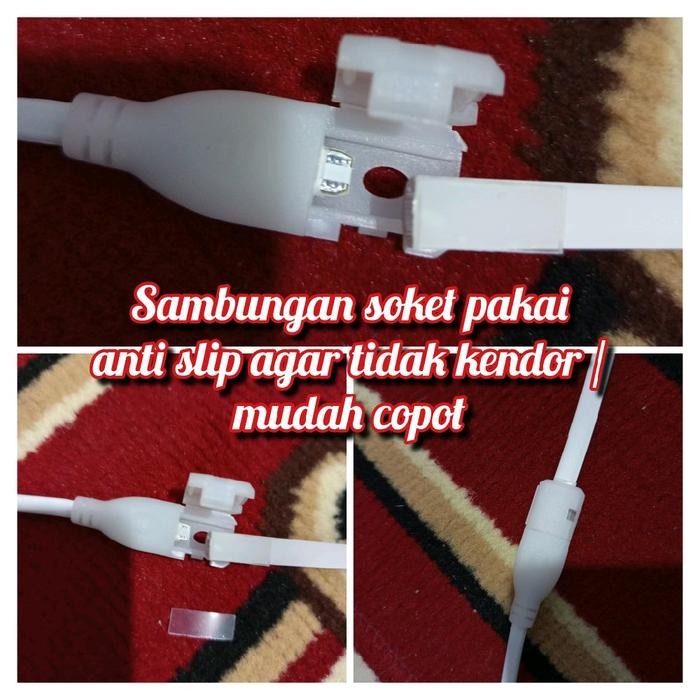 (Allthebest) Lampu LED Strip Bendera Merah Putih Waterproof Lampu Hias Tiang Pohon Pagar Agustusan