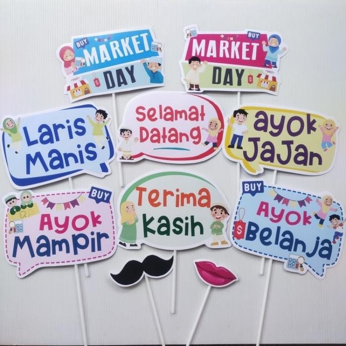 (Allthebest) MARKET DAY PROPS DAN BUNTING FLAG PROPERTI FOTO ACC MARKET DAY DEKORASI PHOTOBOOTH