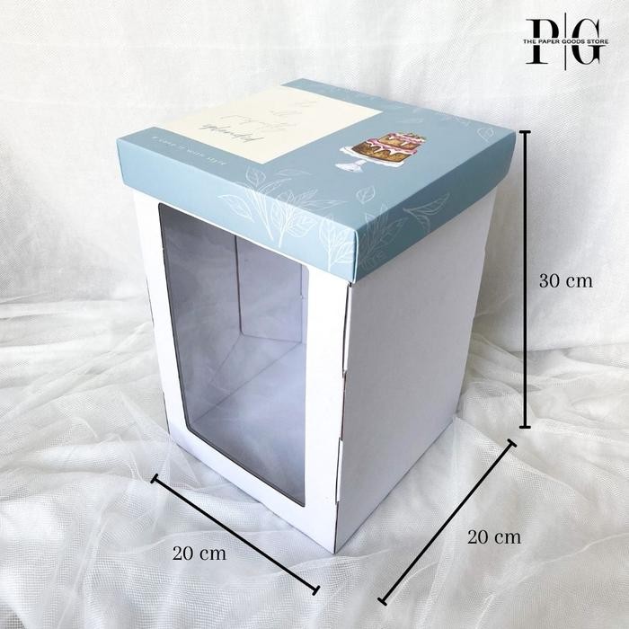 Tall Cake Box Kardus / Kotak / Dus Kue Tinggi 20x20x30