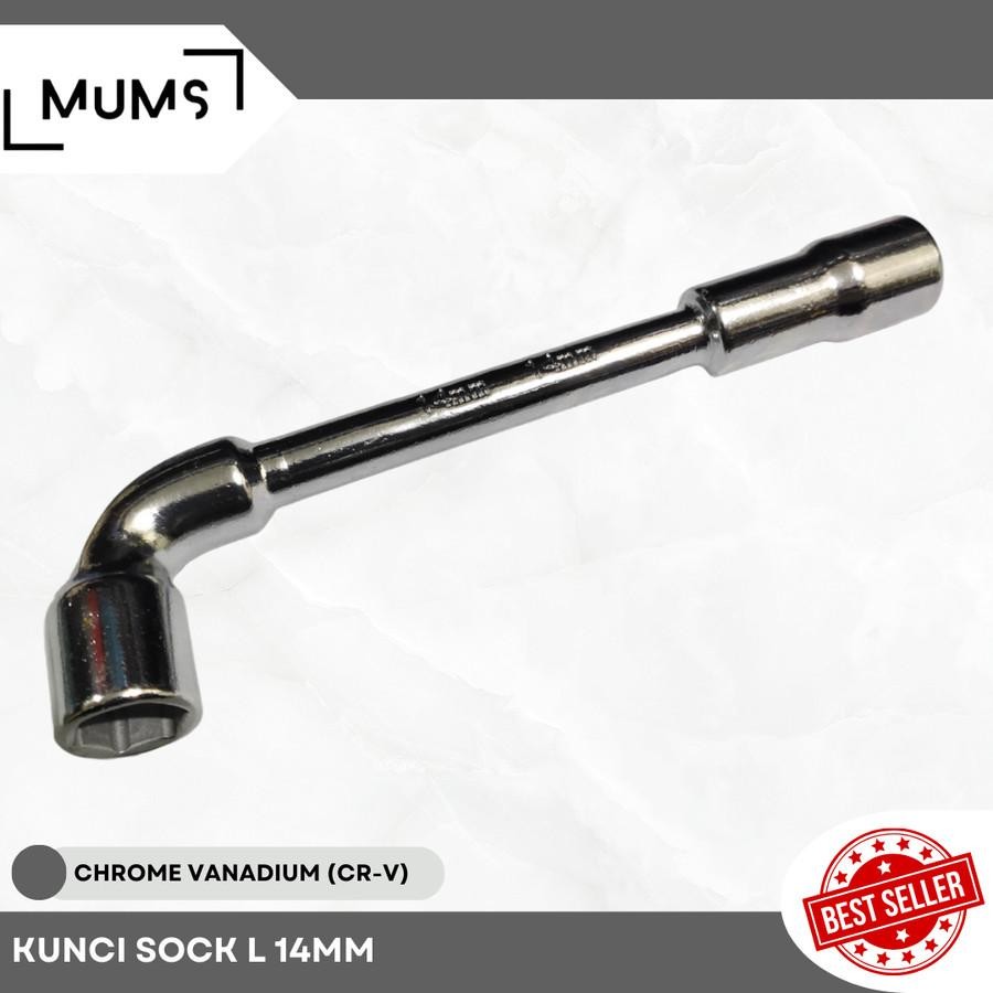 ANK NIAGA22 - GROSIR TERMURAH Kunci Sock L Double Sok Key 2 Way 14 mm - Kunci Sok Shock DR 1/2" 6PT 
