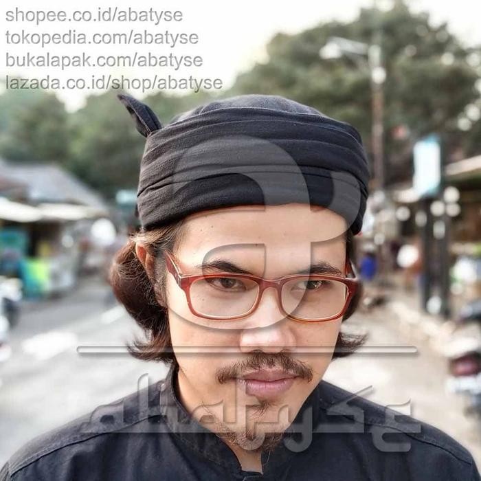 DISKON Blangkon Sunda Premium "Candra Sumirat" Hitam - Iket Sunda Praktis READY STOCK