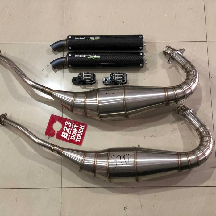 (TERLARIS) Kenalpot ninja r rr corseproject titanium leheran stainlis no name kle (TERBAIK)