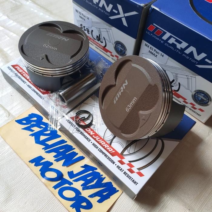 (TERLARIS) seher/piston kit mitron ukuran 62 dan 63 pin 14 buat motor n max/aerox/vixion/mx