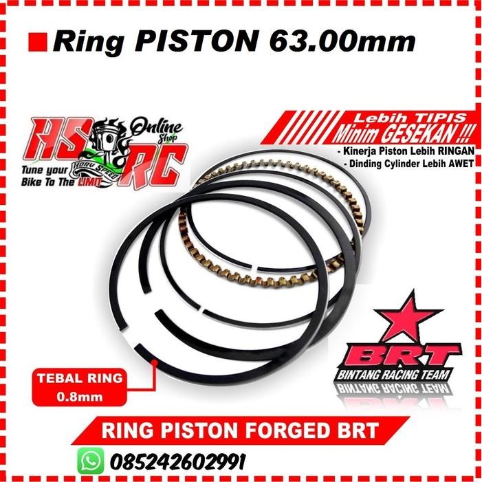 (TERLARIS) SUPER FORGING RING PISTON BRT 63.00mm Seker 63 Seher Fu KLX CRF NMAX (TERBAIK) (TERBARU)