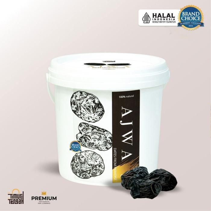 

Timur Tengah Kurma Ajwa Ember 850 gr Premium Favorit Nabi Dates Madinah Original High Quality