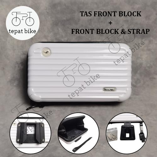 Tas Koper Front Block Sepeda Lipat Brompton 3 Sixty Dahon Tas Sepeda Lipat