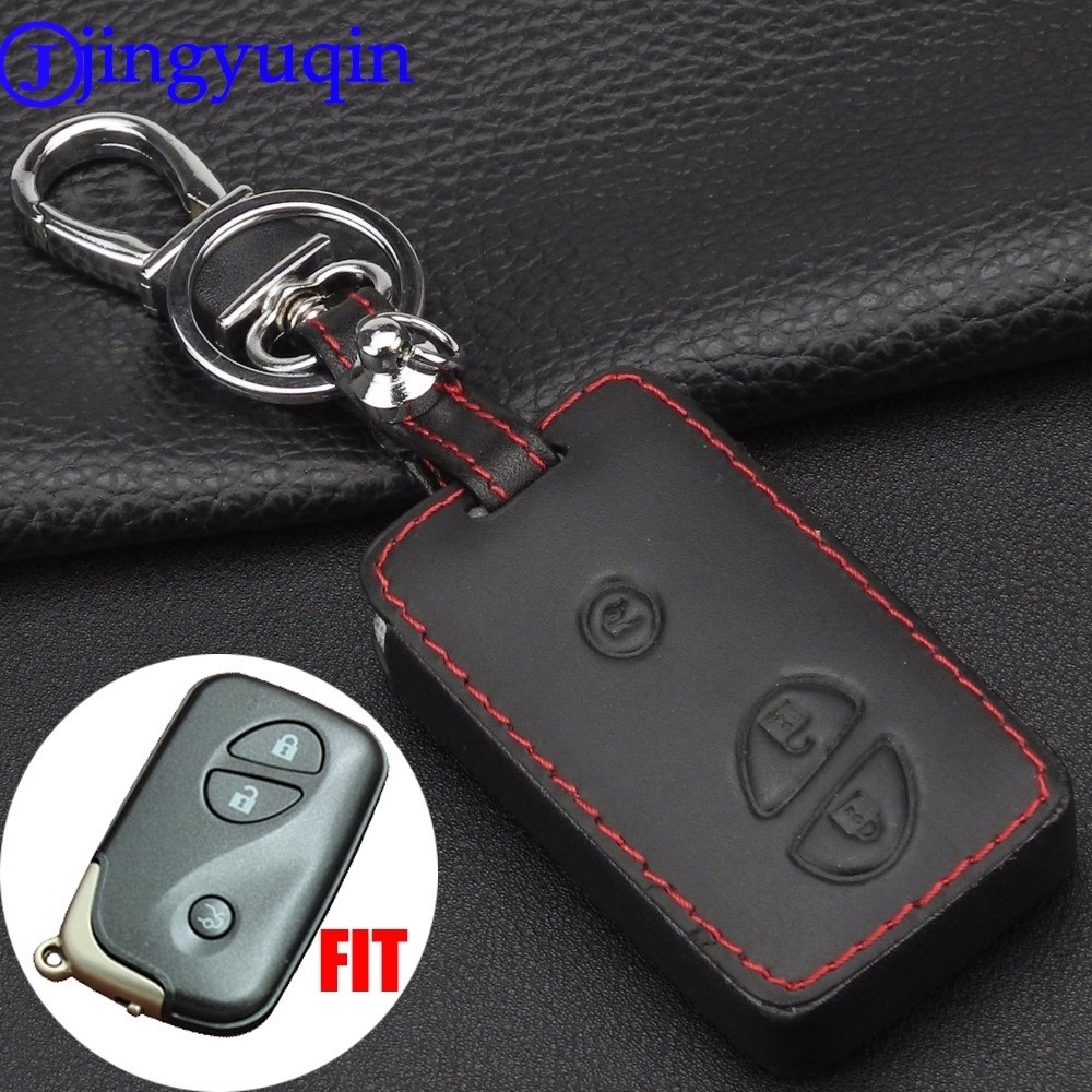 jingyuqin 3Buttons Leather Car Key Cover Case For Lexus ES 300h 250