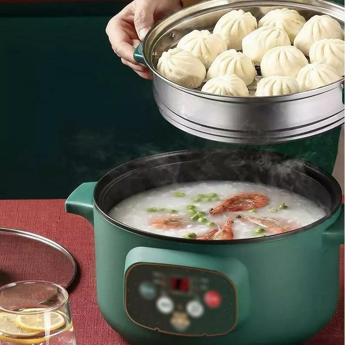 Panci Listrik Timer Jumbo 26 Cm / Panci Listrik Serbaguna 3.2 Liter