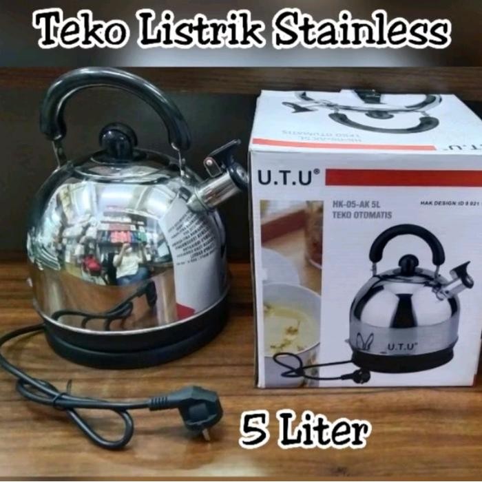 Teko Listrik Utu 5 Liter Utu Elecktric Kettle 5 Liter Teko Stainless Steel Utu 5 Liter Air