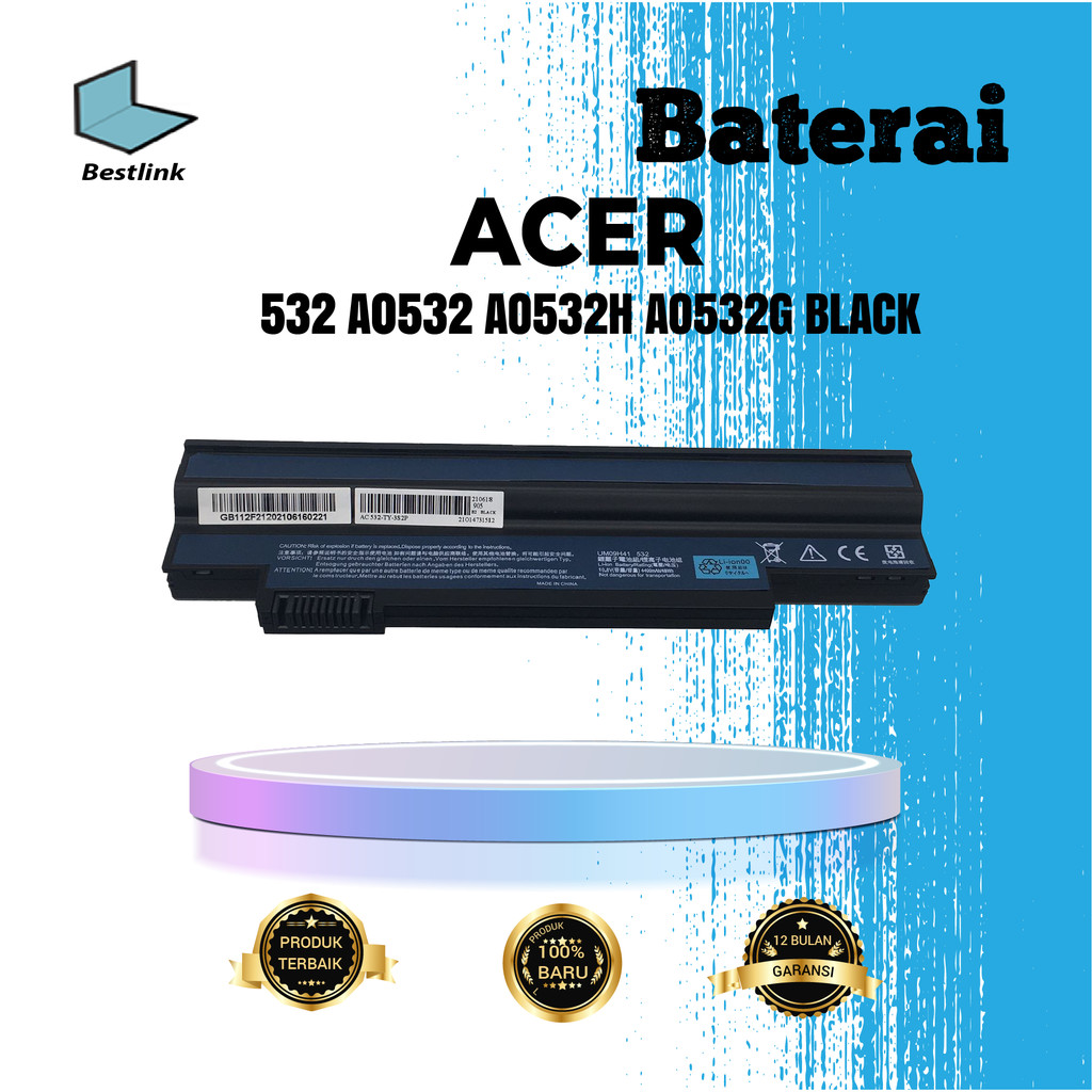 Baterai Acer 532 ao532 ao532h ao532g Black