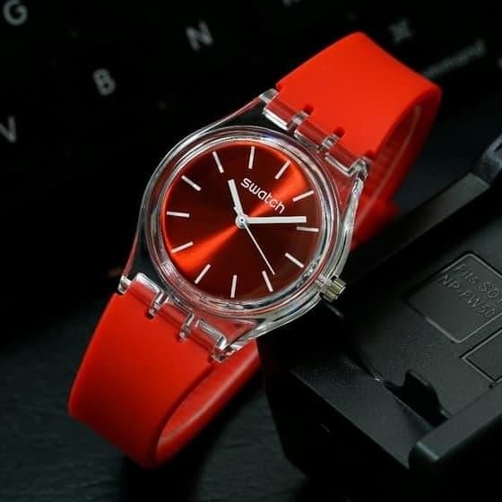 Jam Tangan Swatch Irony Bening Rubber