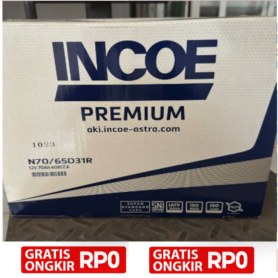 Aki Incoe N70 / 65D31R Incoe Premium Original Asli 100%
