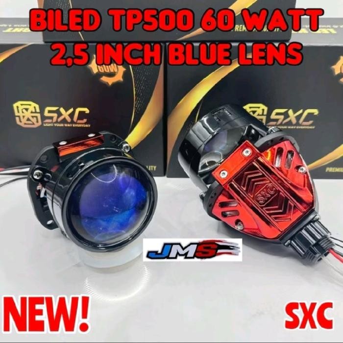 (TERLARIS) BILED PROJECTOR 2,5 INCH BLUELENS PREMIUM SXC TP500 RED COVER FLAT CUT OFF PROJIE BILED