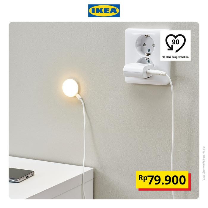 NEW IKEA KAPPLAKE Lampu Sorot LED Serbaguna Putih