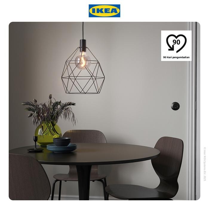 NEW IKEA BRUNSTA Kap Lampu Gantung Hitam 30cm