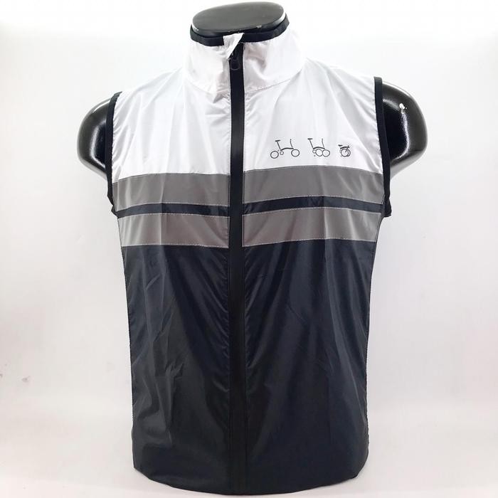 Vest Windbreaker Sepeda lipat Rompi sepeda Lipat vest waterproof white