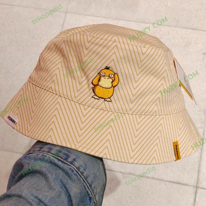 MINISO X POKEMON BUCKET HAT BOLAK BALIK POKEMON PIKACHU PSYDUCK