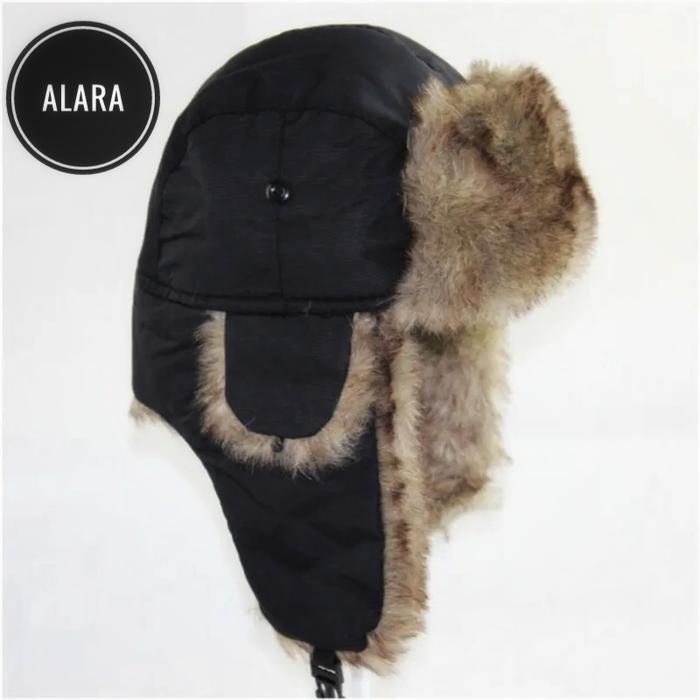 TOPI USHANKA BOMBER PRIA WANITA BULU HANGAT IMPORT