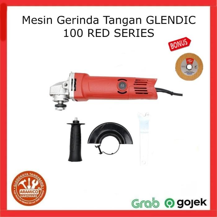 Mesin Gerinda Tangan GLENDIC 100 RED SERIES Disc Grinder 4 inch