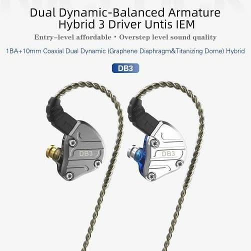 NICEHCK DB3 with Microphone 3 Driver 2DD+1BA Hybrid Earphone