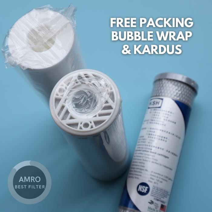 PAKET PRE FILTER RO UNDERSINK MUTU TERBAIK ( SPON + GAC + CTO )