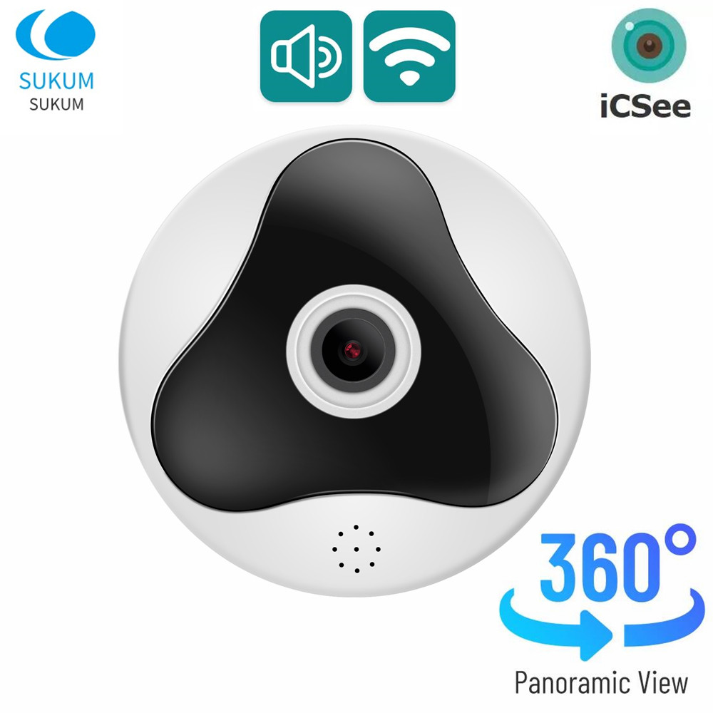 ICSee 360 Degree WIFI Camera 1080P Fisheye CCTV Smart Home