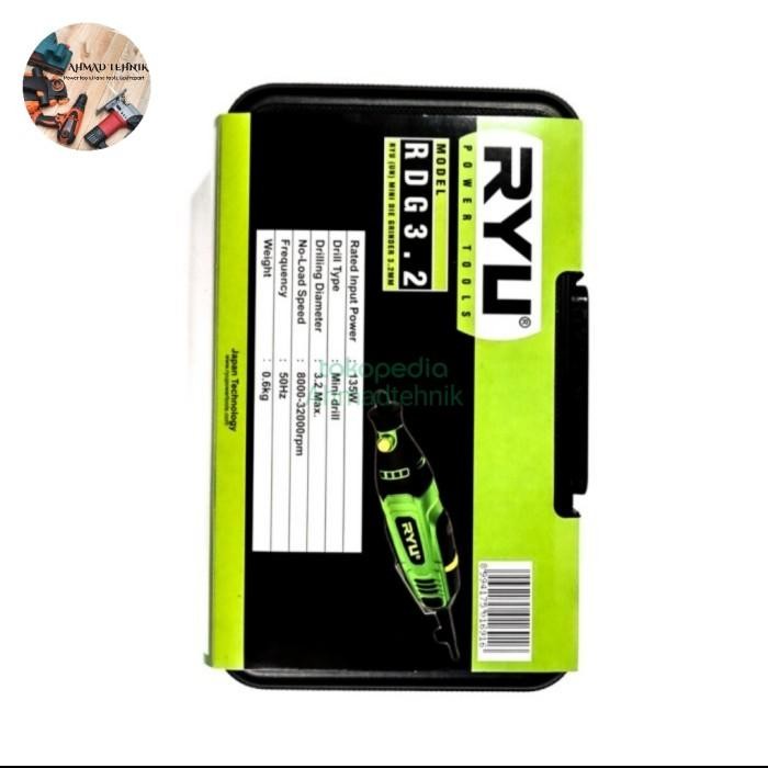 RYU MESIN MINI GRINDER BOR MINI KIKIR BOR UKIR RYU RGD2.6 MINI DIE GRINDER RDG3.2 DRILLING DIAMETER