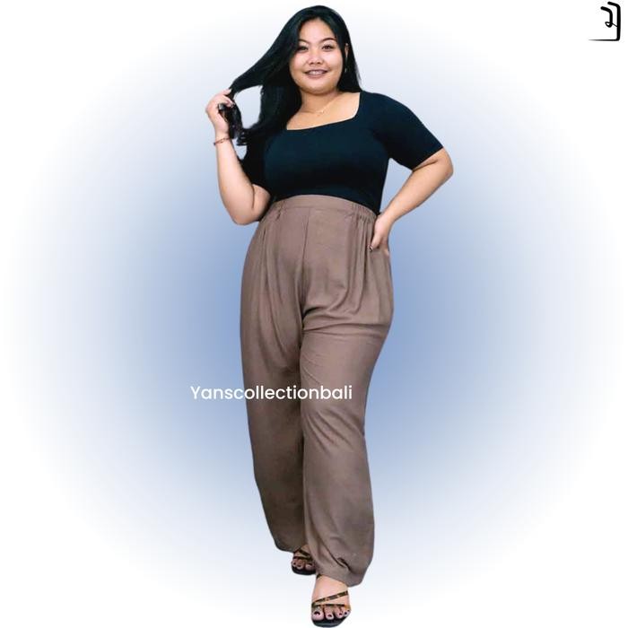 Kulot HW Super Jumbo BALI Panjang Non & Resleting Wanita Celana *