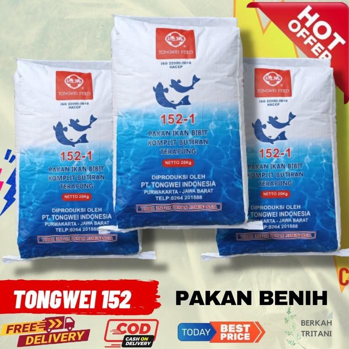 TONGWEI 152-1 3KG Pakan Benih Ikan Tinggi