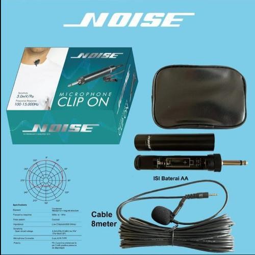 Mic Clip on Kabel NOISE / Mic Jepit Kancing Kabel Panjang 10 Meter