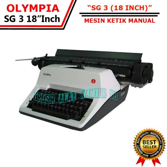 Mesin Tik A3 Olympia Sg 3 - 18" Inch Mesin Ketik Manual