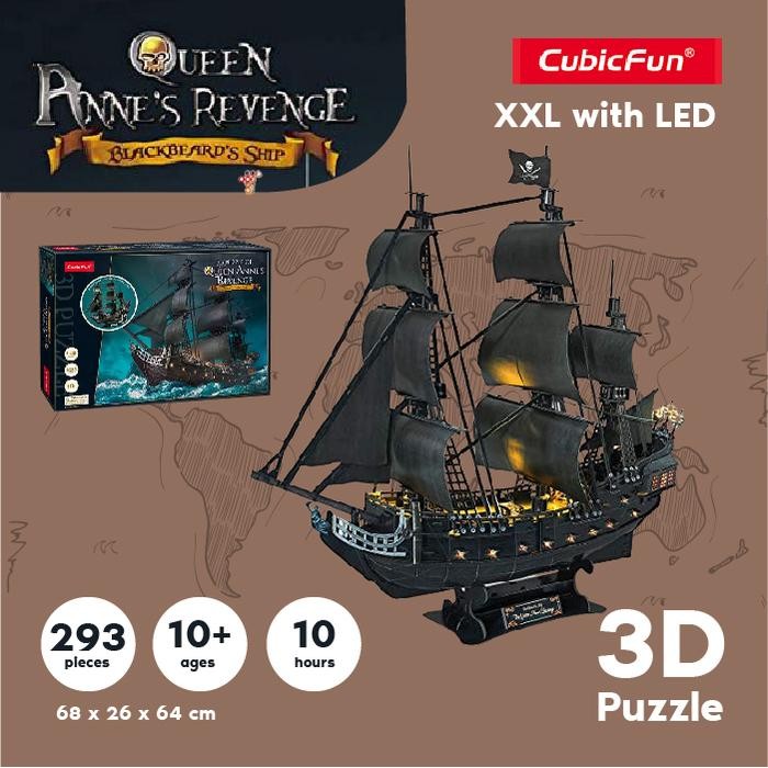 Cubicfun The Queen Anne's Revenge LED - 3D Puzzle