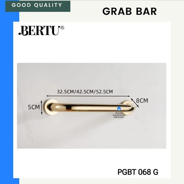 Pegangan Kamar Mandi Bathtub Dinding Grab Bar Stainless Gold Emas