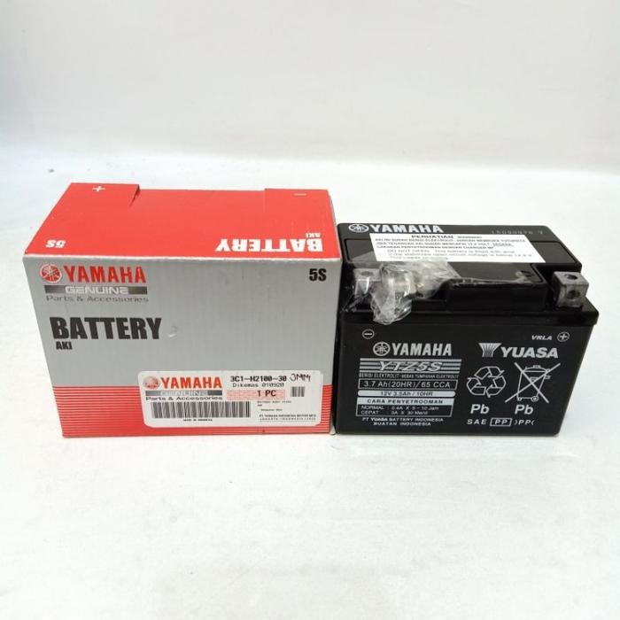 Langsung Kirim ! Baterai Aki Kering Yuasa YTZ5S Mio Jupiter MX Vixion Vario Ori Yamaha